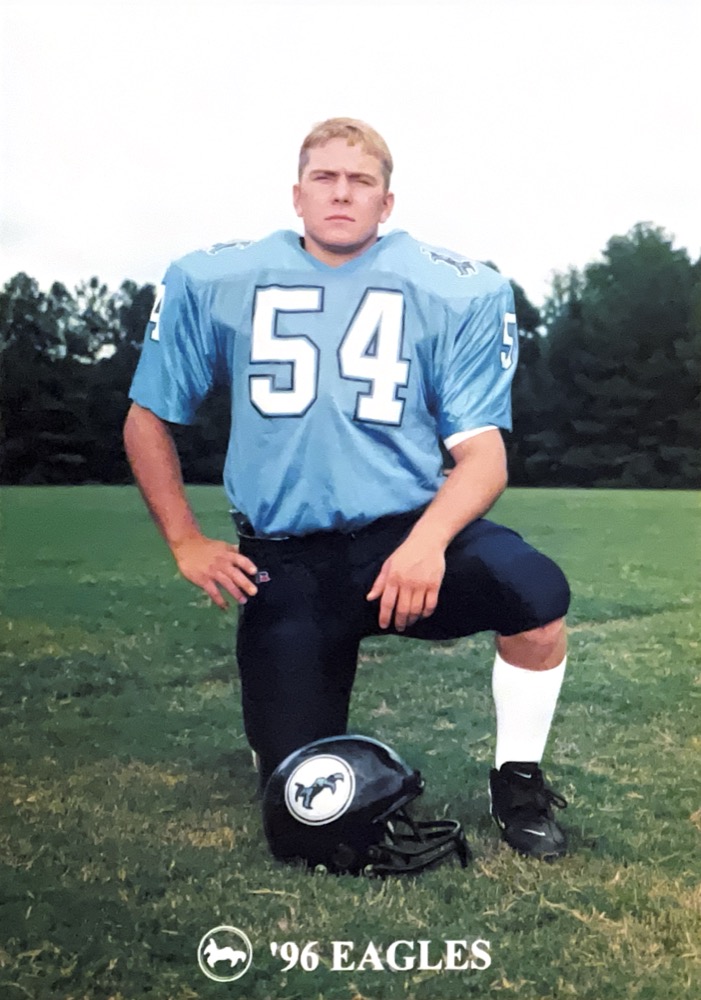Dr. Hardy as Chapin Eagles football player #54, 1996