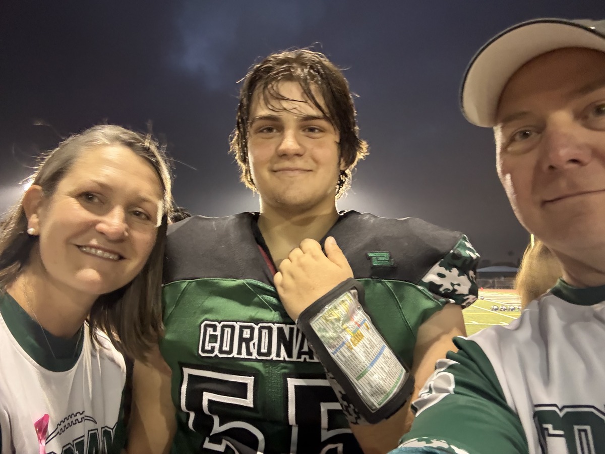Dr. Hardy with son Walter after a Coronado football game